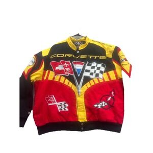 Corvette Racin Jacket Sz 3XL Embroidered Logos Chevrolet Bomber Racing